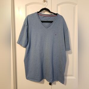 Tommy Hilfiger Men's Short Sleeve V Neck Blue  T-Shirt SZ 2XL